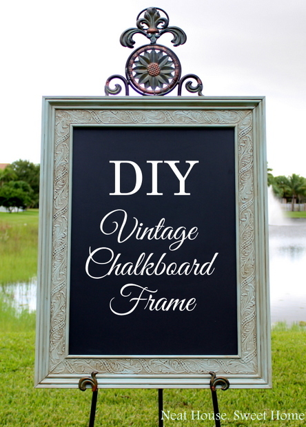 DIY Vintage Frame Chalkboard for a Wedding