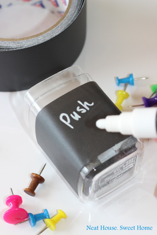 Label your stuff with chalkboard tape!