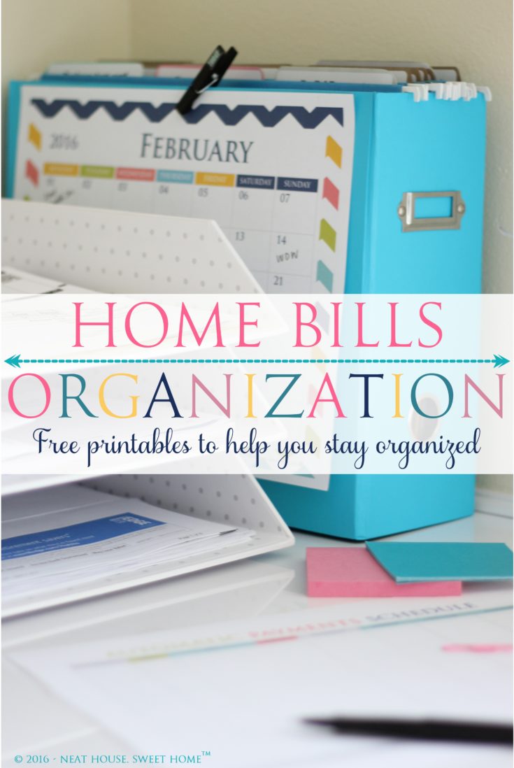 Dedicate some time to organize your personal bills. I will teach you how to create a home bills organization nook, to make bill pay easier.