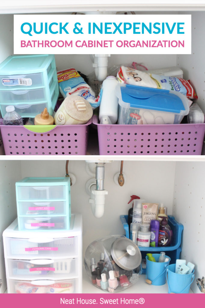 Organize the cabinet under the sink in a cinch with these tips!