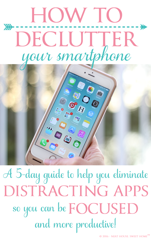 Declutter your smartphone -and your mind- from unused and distracting apps . You will be more focused and peaceful in as little as 5 days.