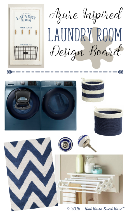 Azure washer & dryer set | Laundry Room Design Board