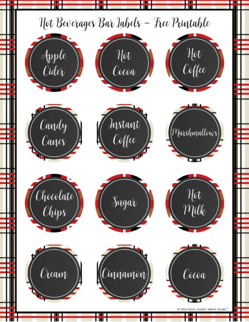 Grab these free printable tags and style your own hot drinks station.