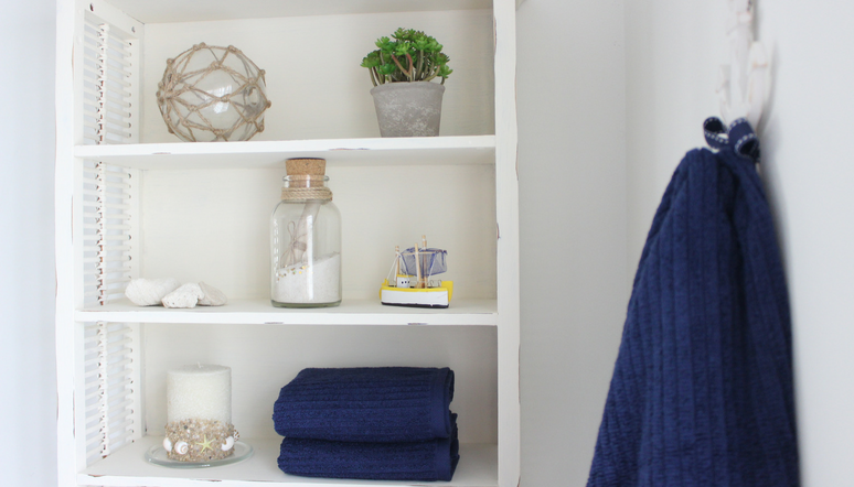 Cottage Chic Shared Guest Bathroom Makeover