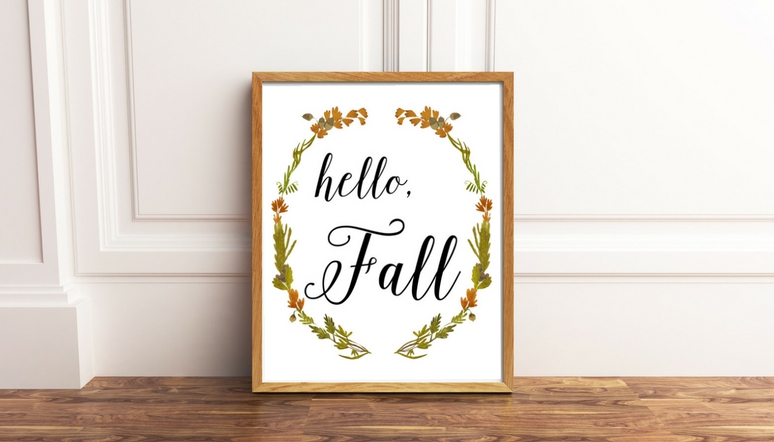 Free Printable “Hello, Fall” Sign