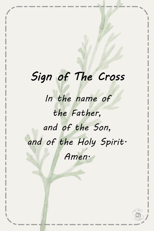 sign of the cross prayer