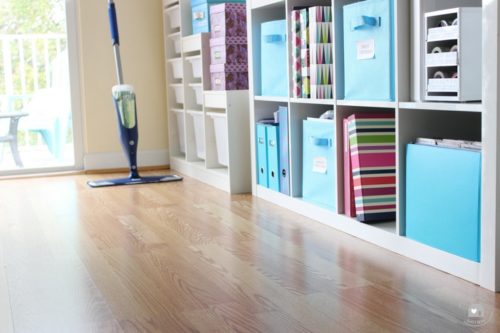 How to clean old laminate floors without leaving dulling residue.