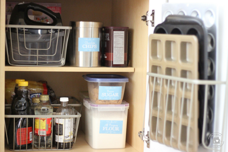 How to organize kitchen cabinets | Baking goods cabinet organization