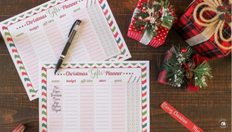 Simple Gift Ideas and Free Christmas Gifts Planner