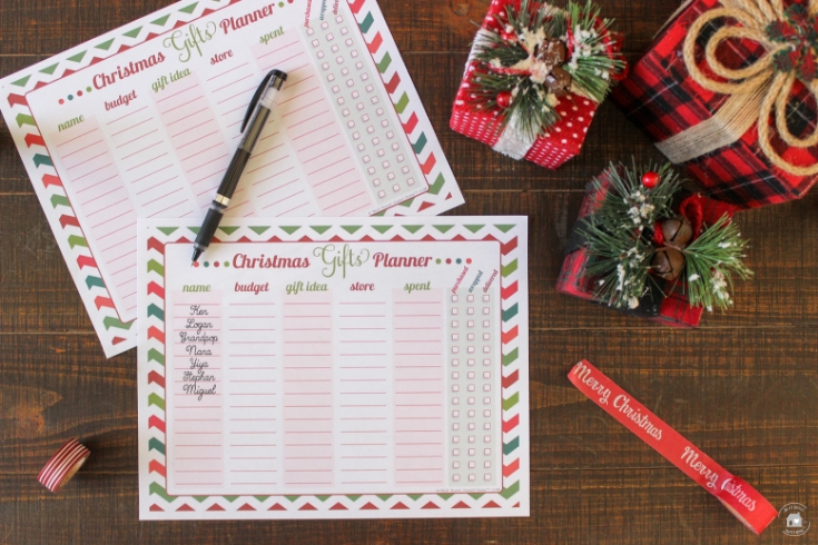 Christmas gifts planner
