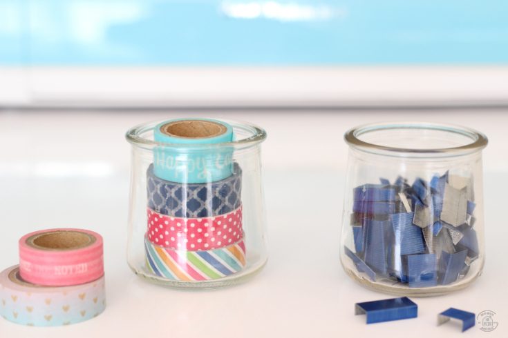 washi tape storage staples desk organization