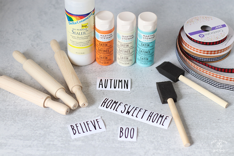 supplies to make mini rolling pins