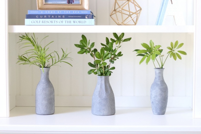 DIY Faux Concrete Vases