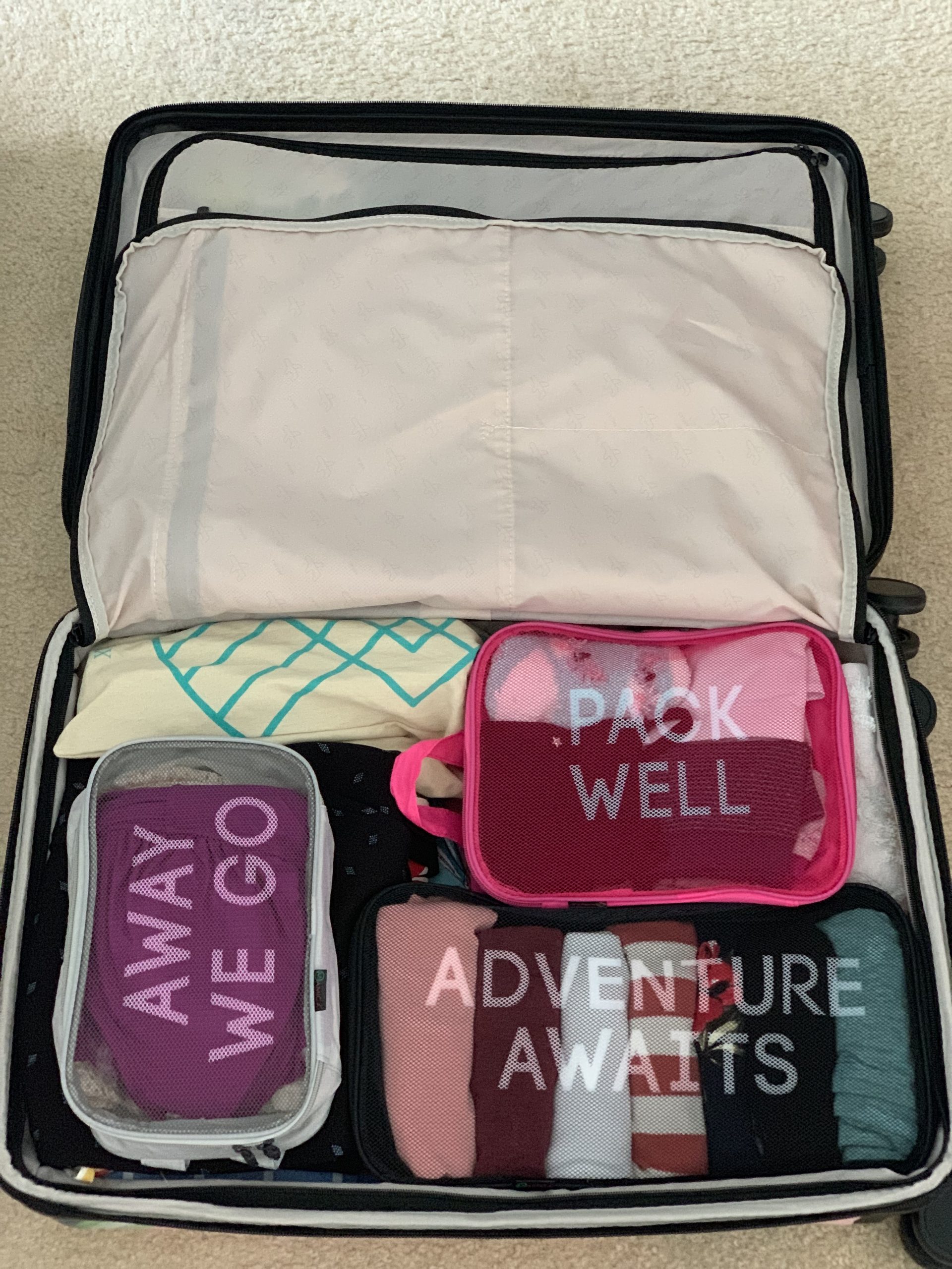 travel cubes packing list printable