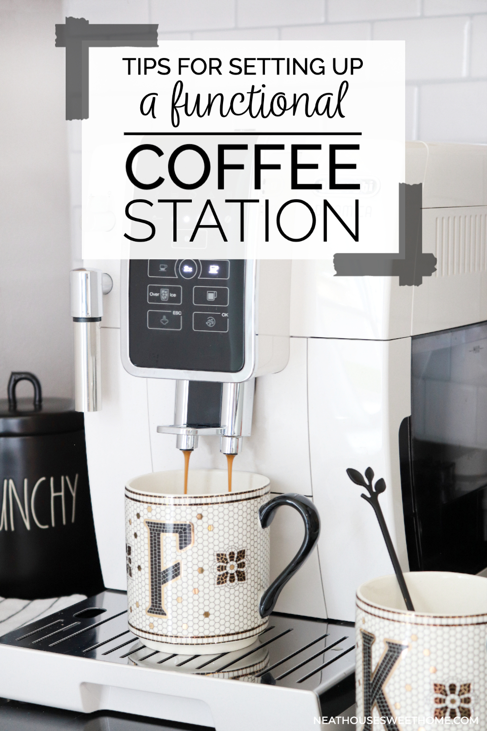 organized coffee station